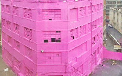 Un edificio de Bilbao se tiñe de rosa en honor al Guggenheim